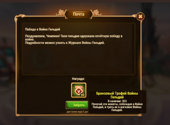 Бронзовый трофей гильдии